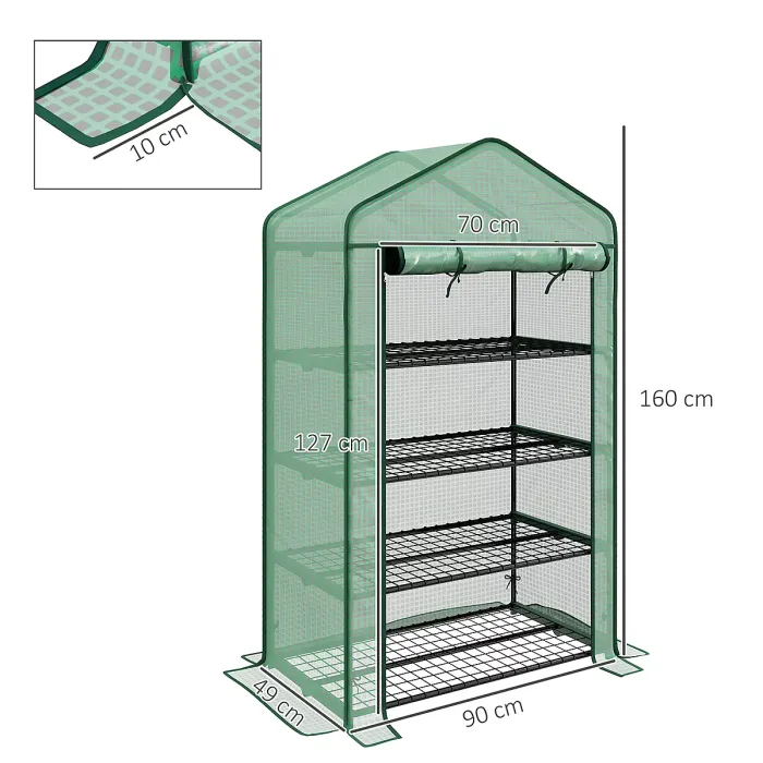 Chilli Four-Tier Mini Greenhouse, with Reinforced Plastic Cover