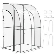 Chilli 143cm x 118cm Walk-In Lean To Greenhouse, with Accessories