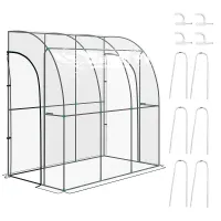 Chilli 214cm x 118cm Walk-In Lean To Greenhouse, with Accessories
