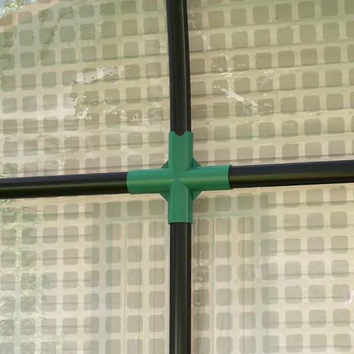 Chilli 200 x 100cm Walk-In Greenhouse, with Zipped Doors - White