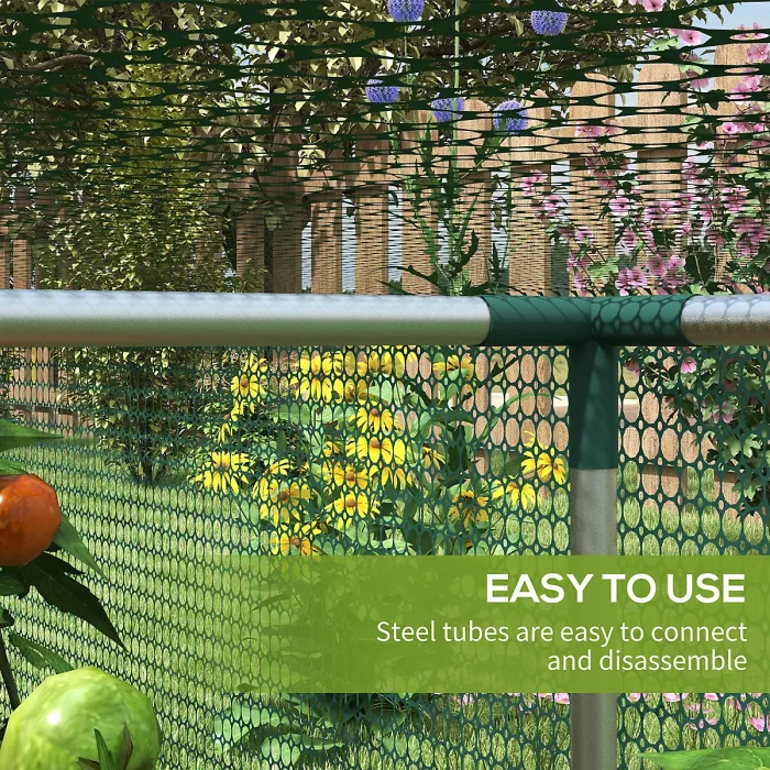 Chilli 8' x 4' Plant Protection Cage, with Door, Green