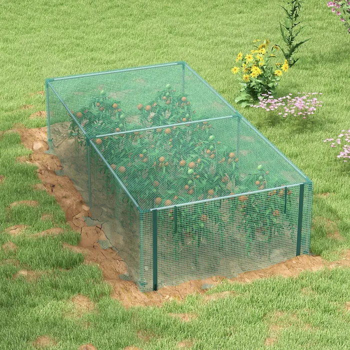 Chilli 8' x 4' Plant Protection Cage, with Door, Green