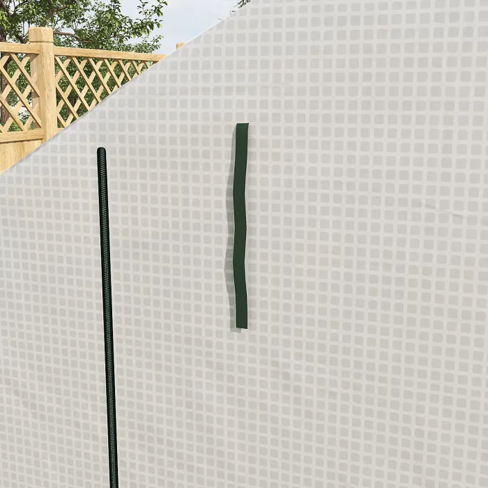 Chilli 8 x 6ft Walk-In Greenhouse, with Shelves - White