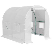 Chilli 245 x 200cm Polytunnel Greenhouse - White