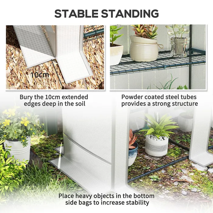 Chilli Three-Tier Mini Greenhouse - White