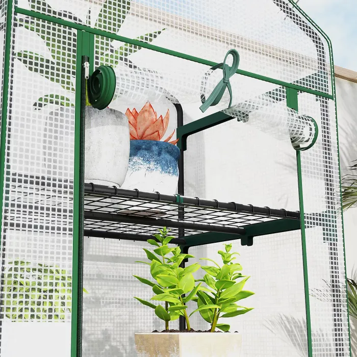 Chilli 193cm Five Shelf Mini Greenhouse - White