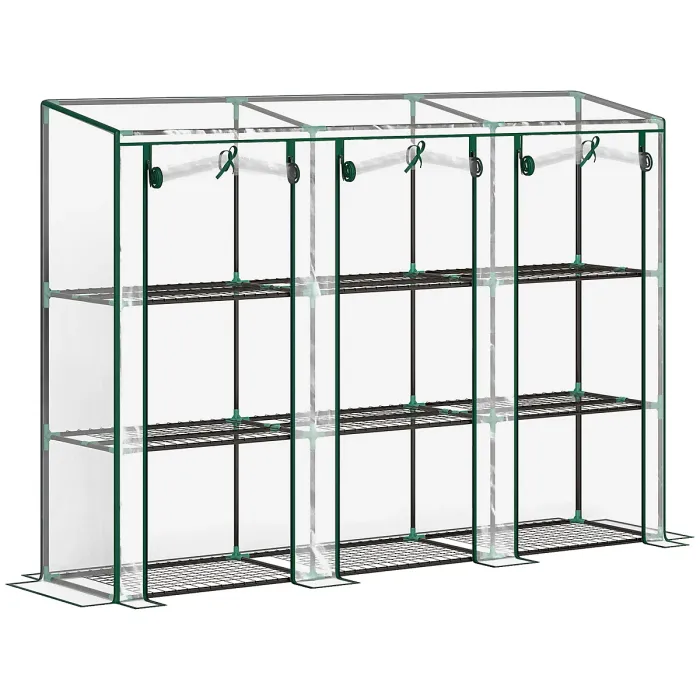 Chilli 46 x 215cm Nine-Shelf Greenhouse
