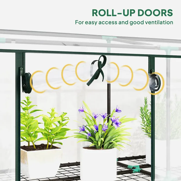 Chilli 46 x 215cm Nine-Shelf Greenhouse