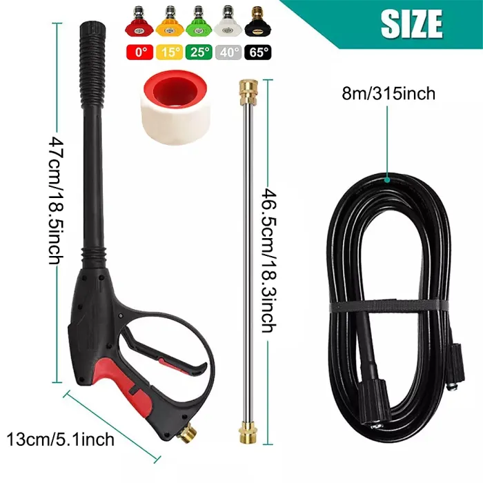 4000PSI High Pressure Washer Spray Gun and Washing Hose Kit For Car Jet Lance UK