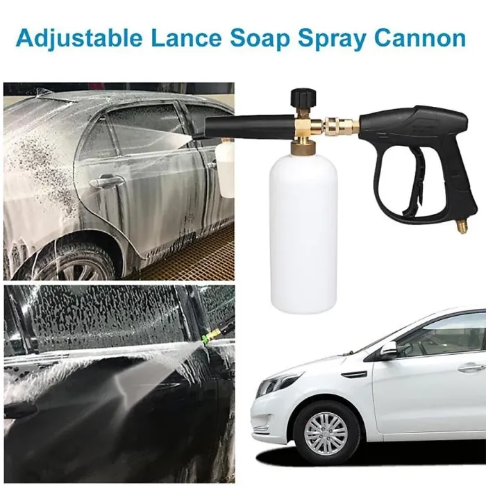 Pressure Washer Snow Foam Lance Gun 1/4" Foam Cannon Bottle for Karcher K2-K7