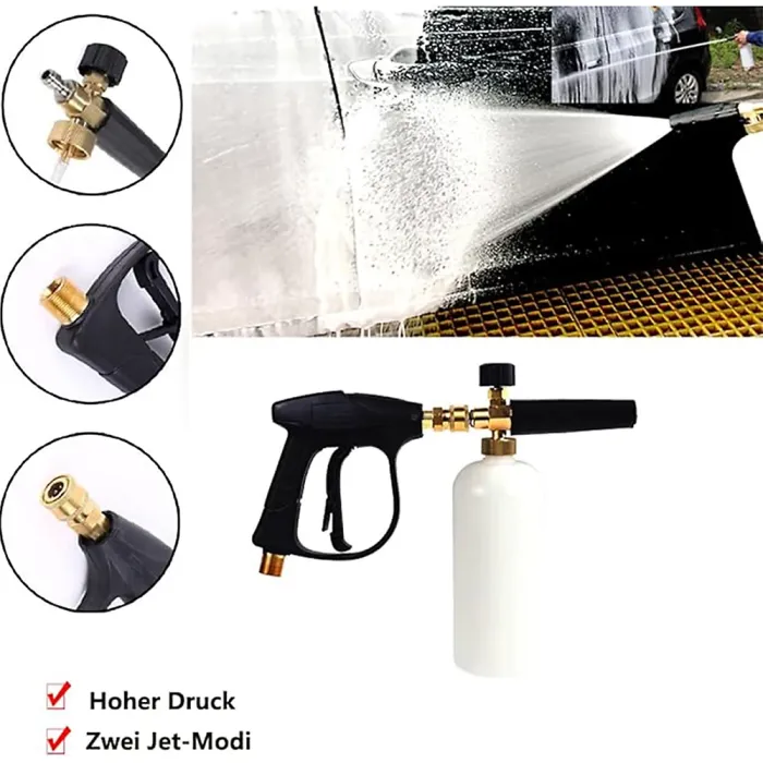 Pressure Washer Snow Foam Lance Gun 1/4" Foam Cannon Bottle for Karcher K2-K7
