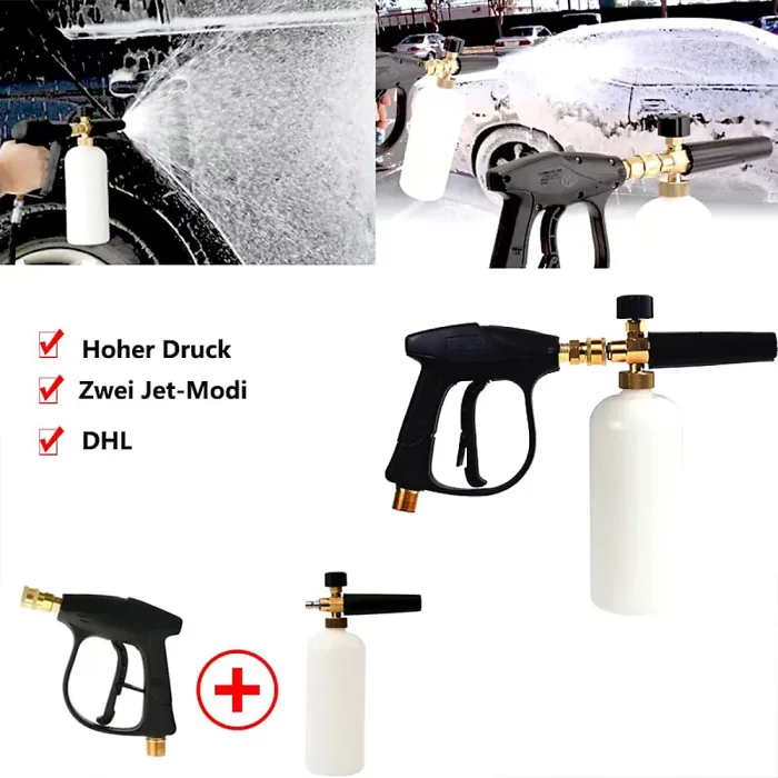 Pressure Washer Snow Foam Lance Gun 1/4" Foam Cannon Bottle for Karcher K2-K7