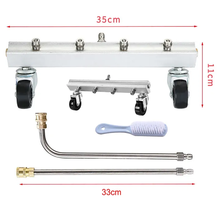 Pressure Washer Undercarriage Cleaner Kit with 1/4 Quick Release & Swivel Wheels