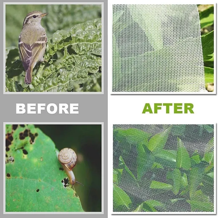 Fine Mesh Garden Netting for Plant & Vegetable Protection - Bird & Insect Proof