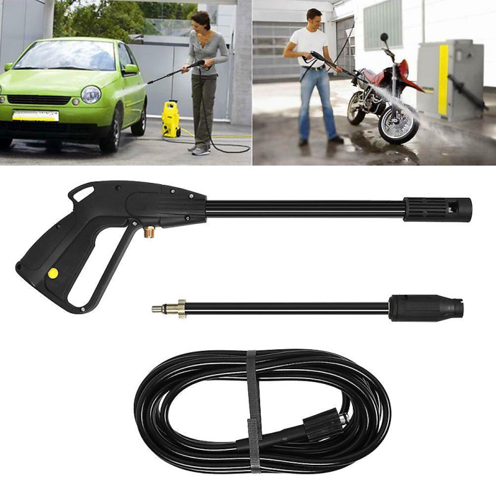 M14 High Pressure Power Washer Spray Gun Jet Lance Trigger Wash Wand 8M Hose kit