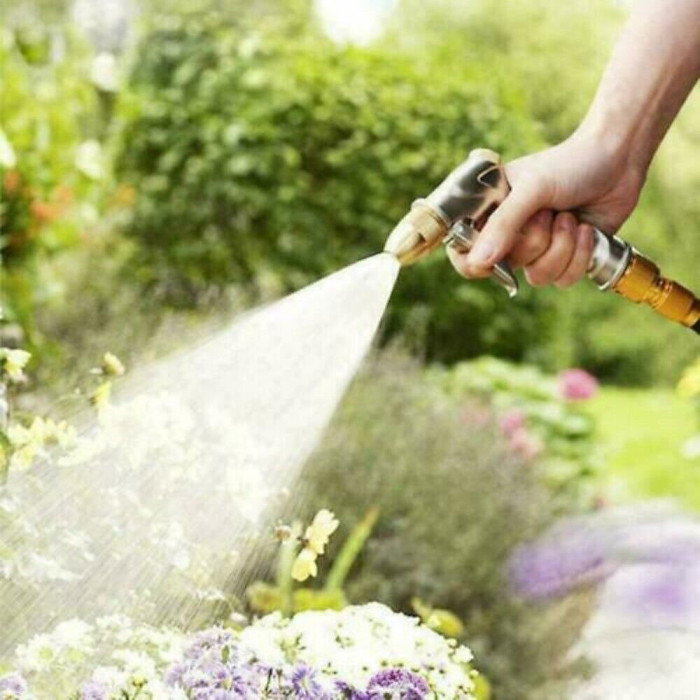 Durable Metal High Pressure Water Spray Gun with Adjustable Brass Nozzle for Garden & Car Wash