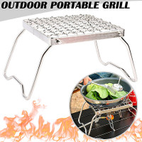 Portable Campfire Mini Folding Grill Rack Stainless Steel Barbecue Stand Rack UK