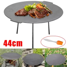 Cast Iron Stand Griddle Hot Plate BBQ Grill Cooking Camping Barbecue Party 17''