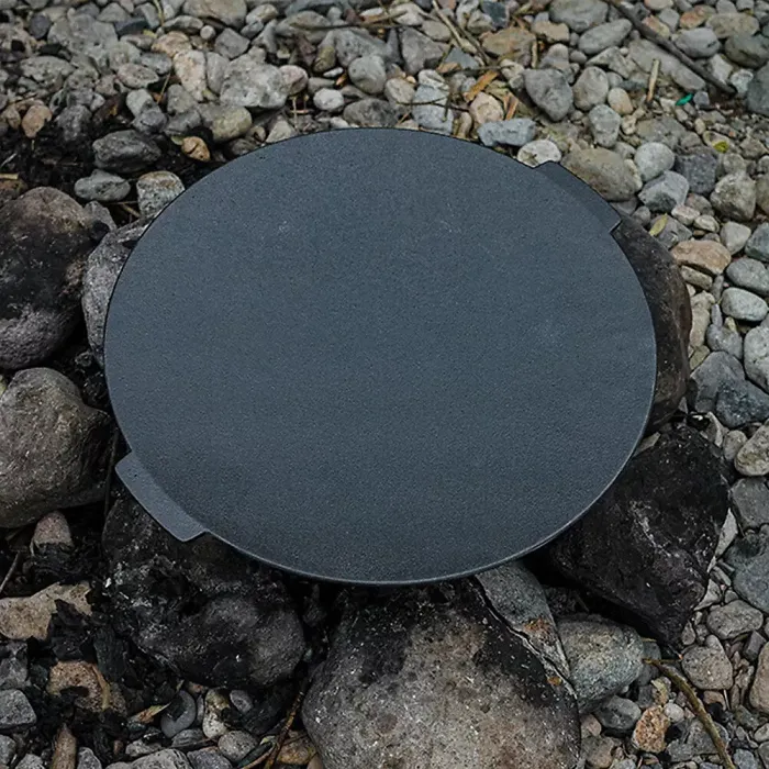 Cast Iron Stand Griddle Hot Plate BBQ Grill Cooking Camping Barbecue Party 17''