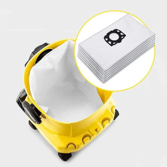 6 Pack Fleece Cloth Dust Bags fit Karcher WD2 PLUS WD3 KWD1 KWD3 WD3 Wet & Dry