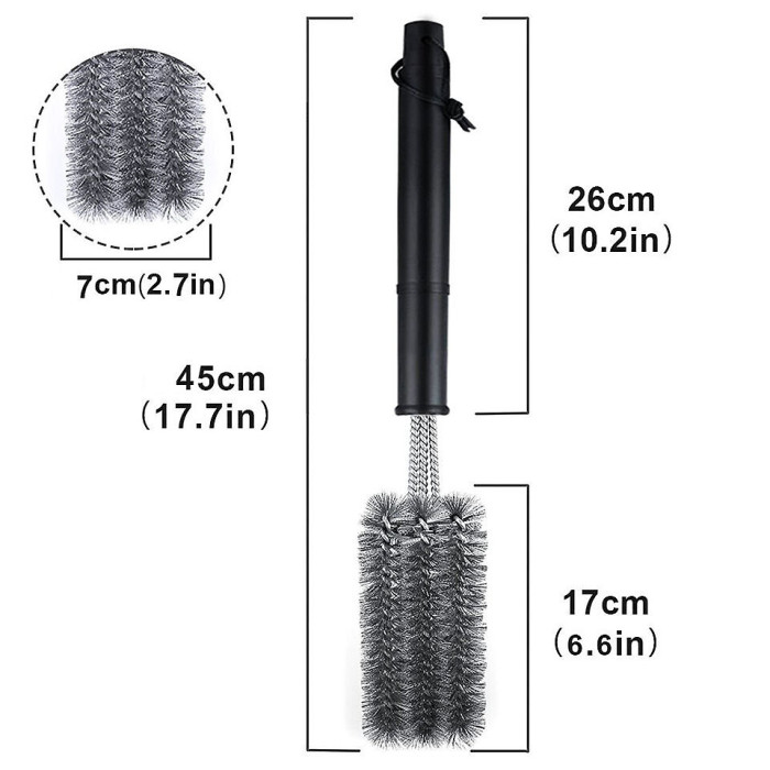 BBQ Grill Brush Barbecue Grate Cleaner Stainless Steel for Rack Burner