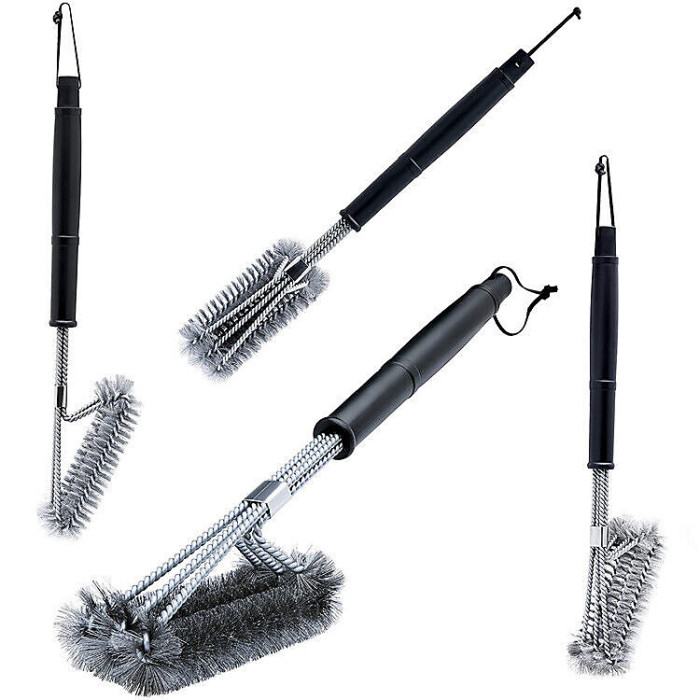 BBQ Grill Brush Barbecue Grate Cleaner Stainless Steel for Rack Burner