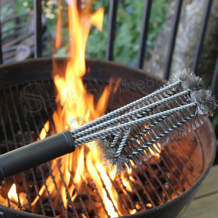 BBQ Grill Brush Barbecue Grate Cleaner Stainless Steel for Rack Burner