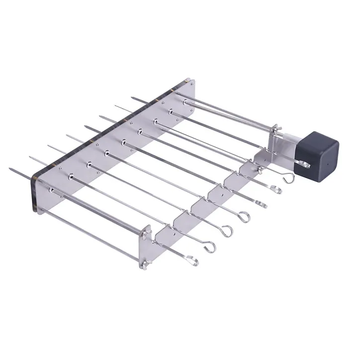 Automatic Rotating Rotisserie Rack Grill, 10 Skewer Kebab Shish with Motor