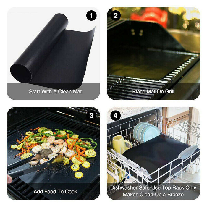 Reusable OVEN LINER Cooking Mat BBQ Grill Non Stick Teflon Cooker Base Shelf