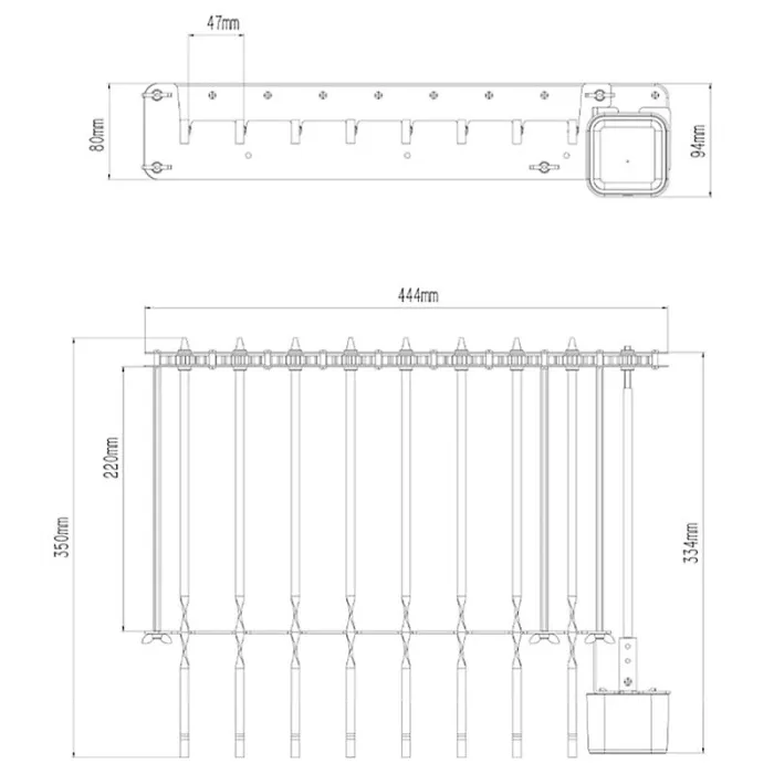 BBQ Barbecue Rotisserie Grill Rack Stainless Steel Grill Skewer Rack USB Motor