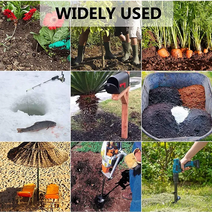 Auger Drill Bit Spiral Planting Garden Soil Digger Hole Earth Yard Bulb Tool UK