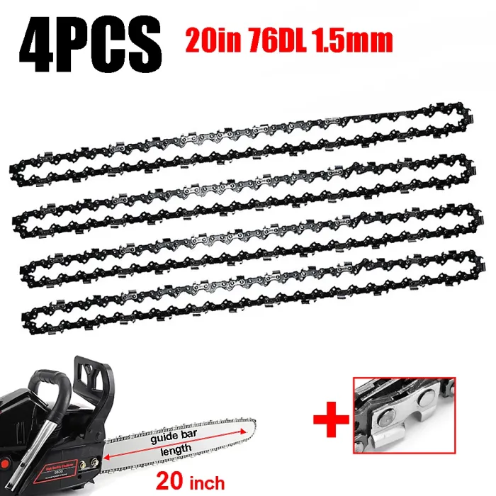 4 Pack 20inch 76 Drive Links Chainsaw Saw Chain Parts Tool chainsaw blade new
