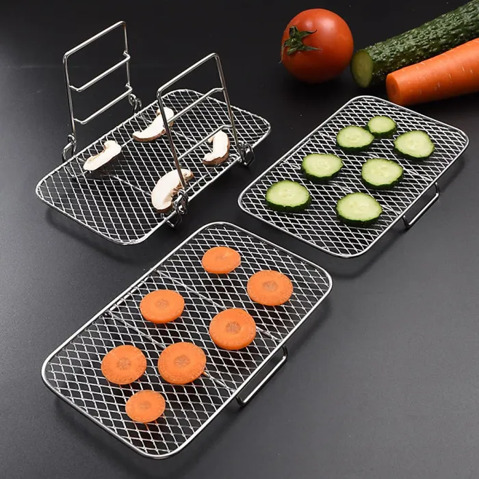 Air Fryer Rack & Grill Stick Stainless Steel Double Basket Accessorie for Ninja