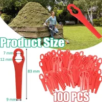 100X Plastic Blade Set Cutter For Cordless Grass Trimmer Strimmer Replacement UK