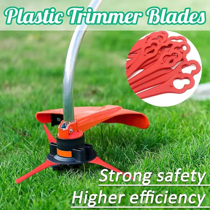 100X Plastic Blade Set Cutter For Cordless Grass Trimmer Strimmer Replacement UK