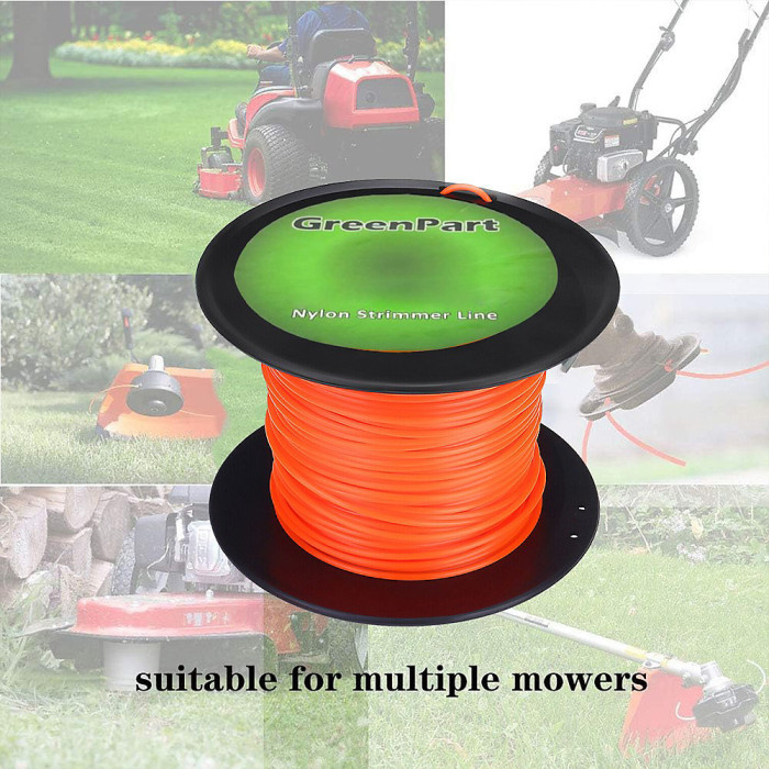 Strimmer Line 2.4mmx100m Heavy Duty Round Brushcutter Cord 2.4mm Dia 100m Length