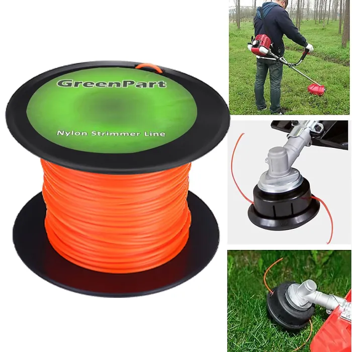 Strimmer Line 2.4mmx100m Heavy Duty Round Brushcutter Cord 2.4mm Dia 100m Length