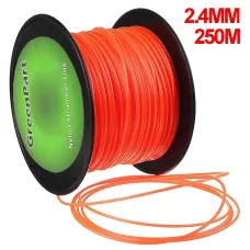 250m Length Strimmer Line 2.4mmx250m Heavy Duty Round Brushcutter Cord 2.4mm Dia