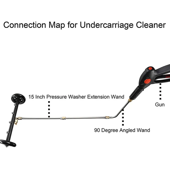 4000psi Under Car Pressure Washer Undercarriage Cleaner Underbody Wash Broom UK