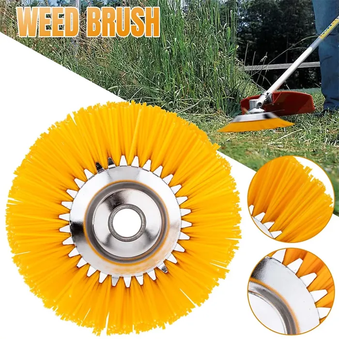 Strimmer Brush Head For Moss and Path Weed Removal