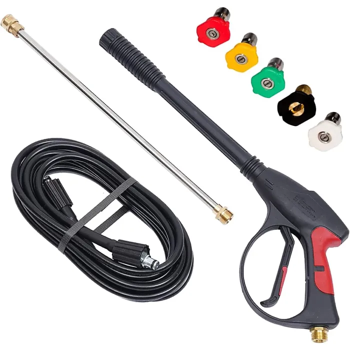 Pressure Washer Spray Gun and Washing Hose Kit For Car Jet Lance 4000PSI High