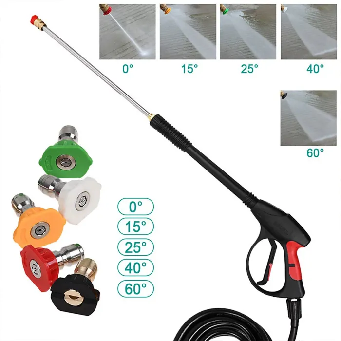 Pressure Washer Spray Gun and Washing Hose Kit For Car Jet Lance 4000PSI High