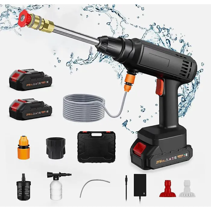 2 Battery Portable Cordless Car High Pressure Washer Jet Water Wash Cleaner Gun