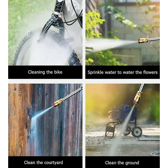 2 Battery Portable Cordless Car High Pressure Washer Jet Water Wash Cleaner Gun