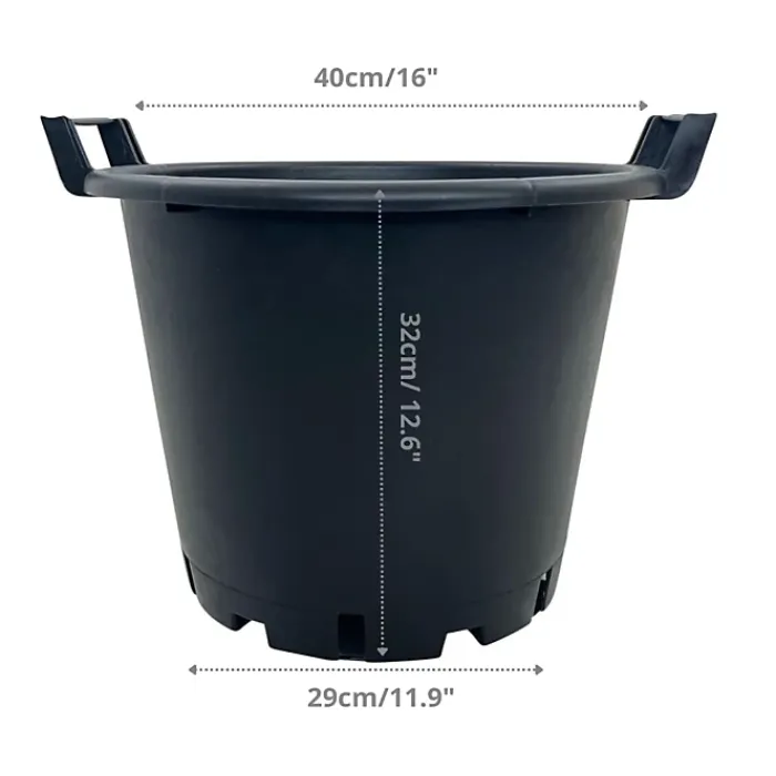 2 x Heavy Duty 30L Large Garden Plant Pots Potato Containers Buckets (Pack of 2) 30 Litre Plastic Planters for Outdoor Plants