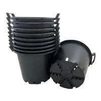 10 x Heavy Duty 30L Large Garden Plant Pots Potato Containers Buckets (Pack of 10) 30 Litre Plastic Planters for Outdoor Plants