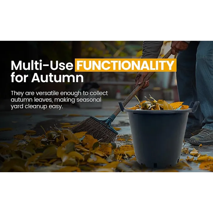 10 x Heavy Duty 30L Large Garden Plant Pots Potato Containers Buckets (Pack of 10) 30 Litre Plastic Planters for Outdoor Plants