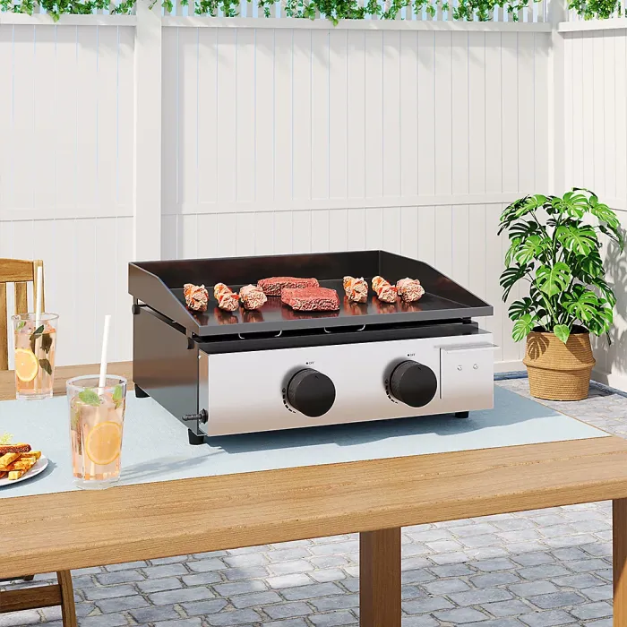 17-Inch Top Propane Griddle Stainless Steel Gas Griddle Flat