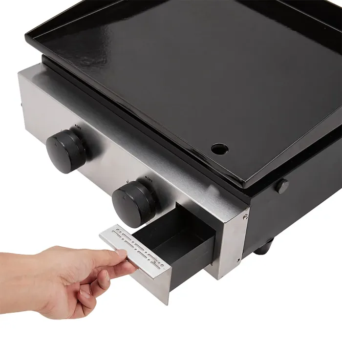 17-Inch Top Propane Griddle Stainless Steel Gas Griddle Flat