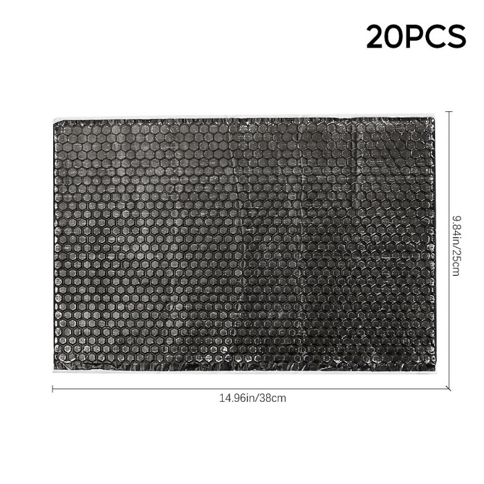 20 PCS Car Sound Deadening Self Adhesive Mat, Automotive Noise Insulation Pads for Car Trunk Door Floor Ceiling